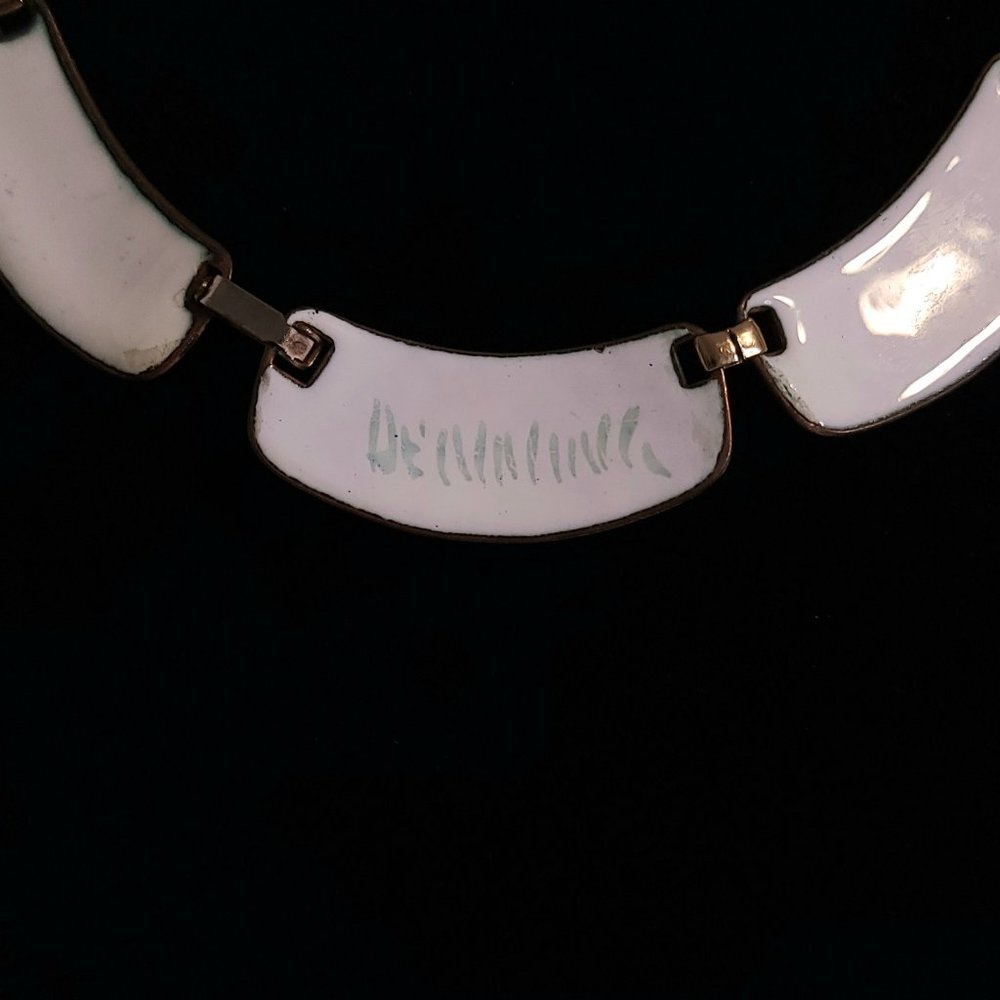MCM KAY DENNING Enamel on Copper Necklace - Picture 3 of 9
